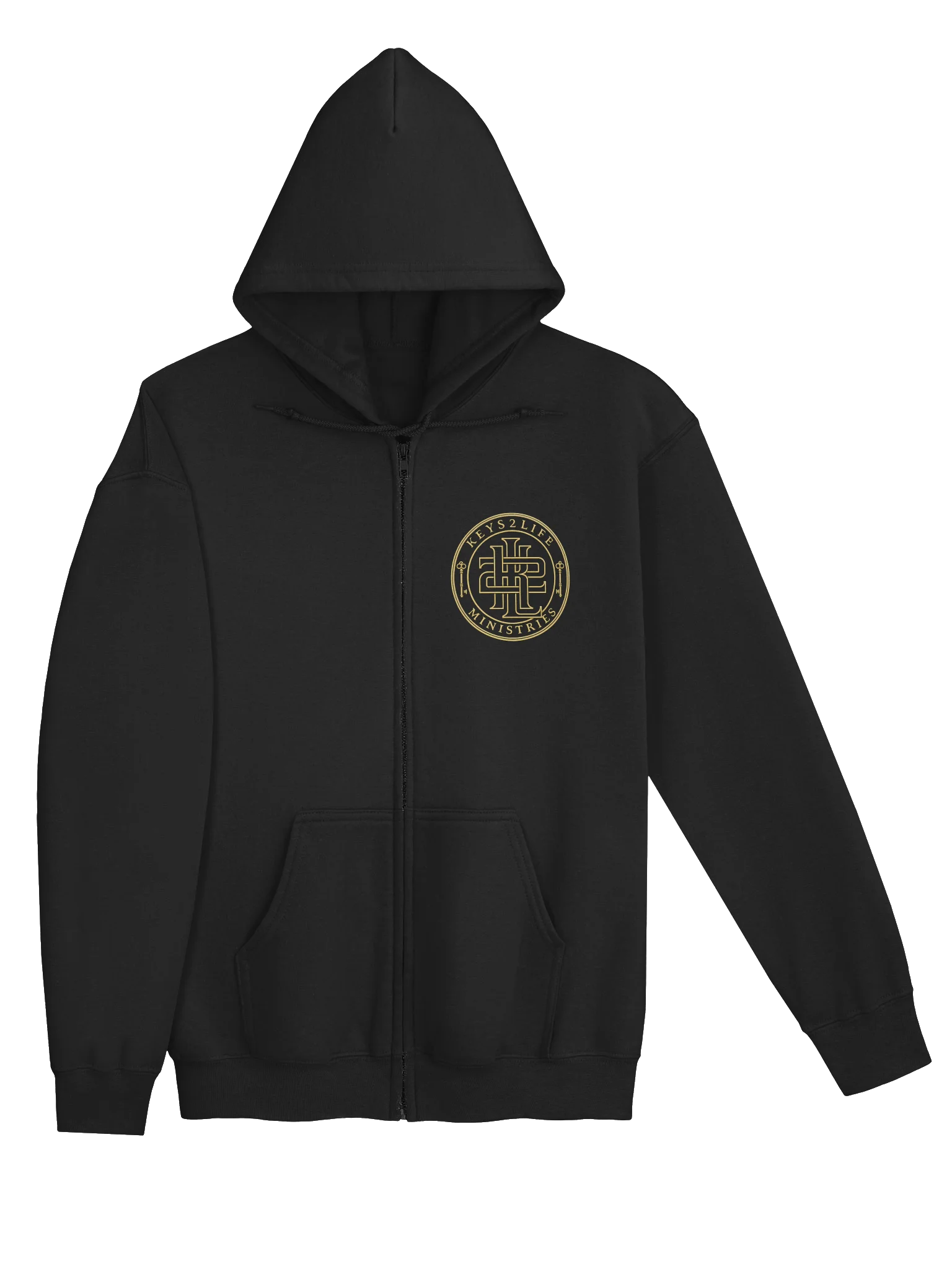 Keys2Life Ministries Gold Emblem Zip Hoodie product image (17)