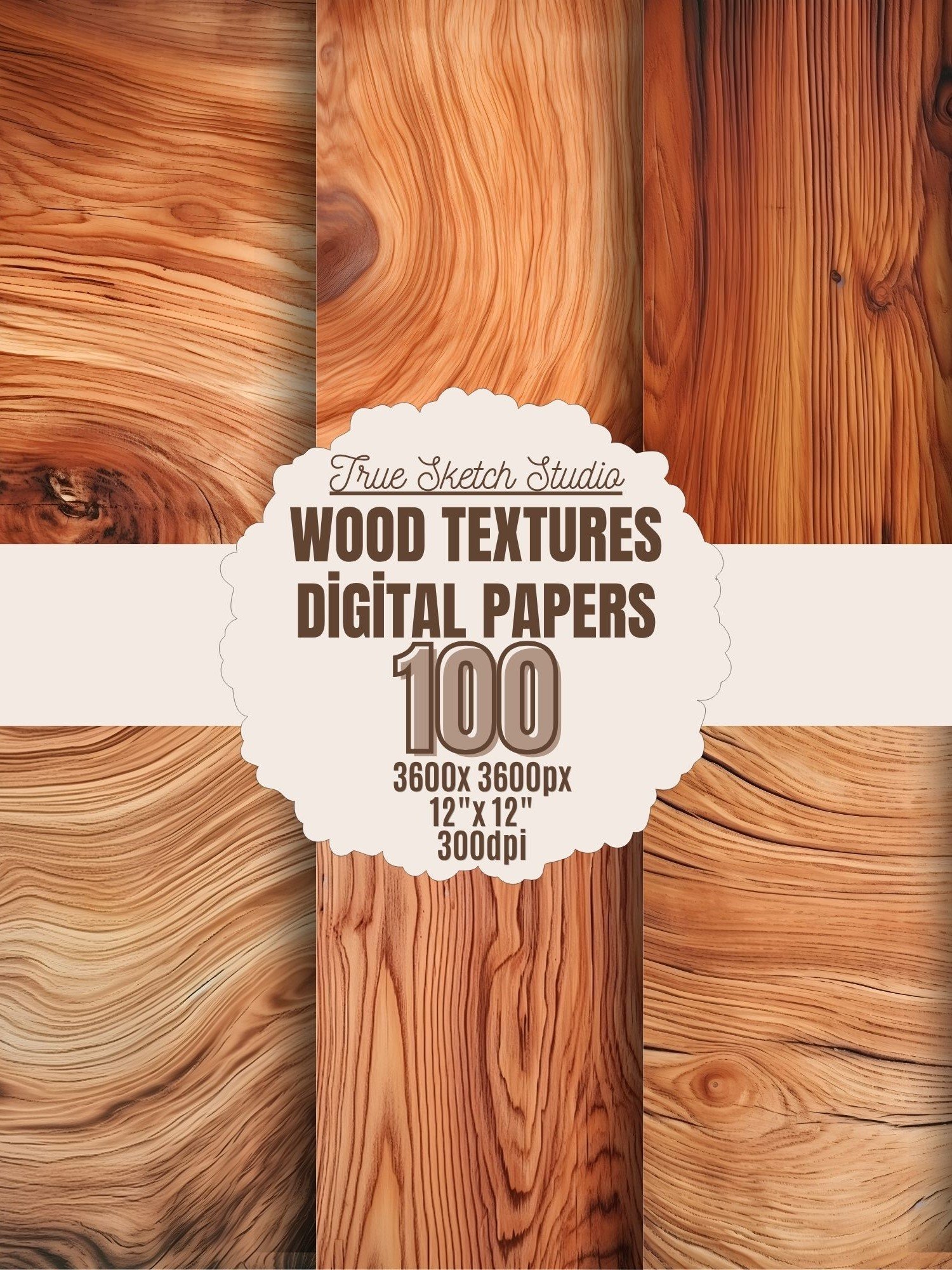 Rustic Wood Texture Digital Paper Bundle 5 product image (2)