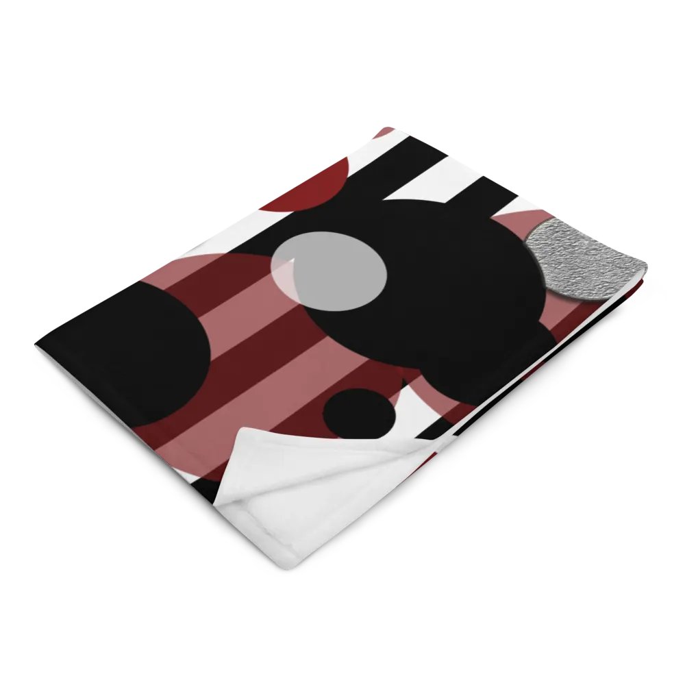 Black White Stripes Red Dots Throw Blanket product image (14)