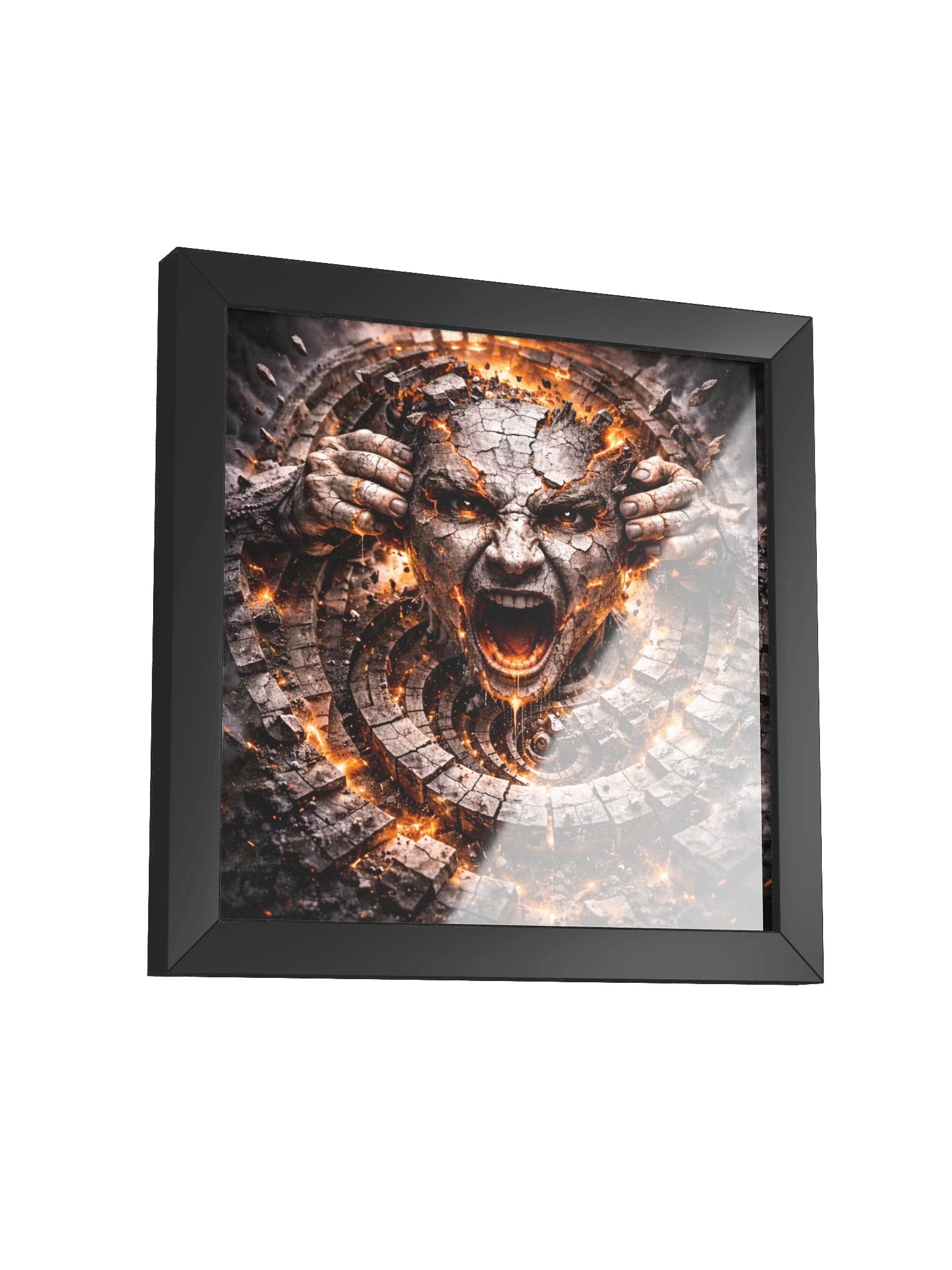 Volcanic Droste Portrait - Stone Fracture Recursion product image (11)