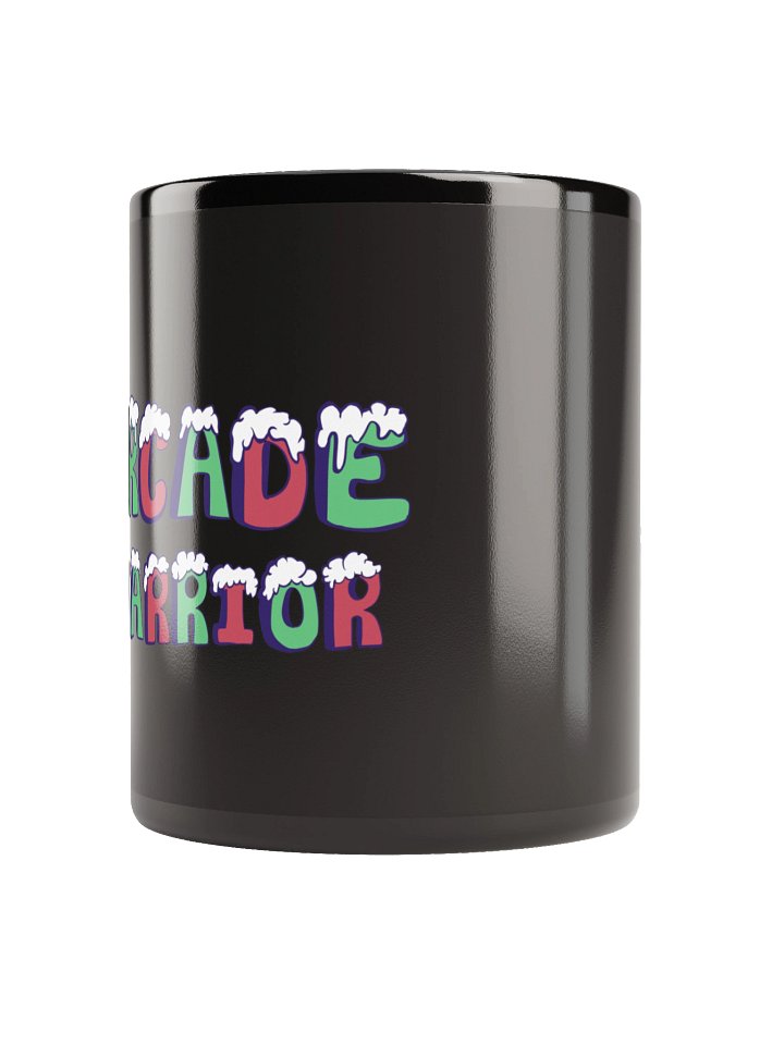 Arcade Warrior Holiday Logo Black Mug for Christmas 2025 product image (2)