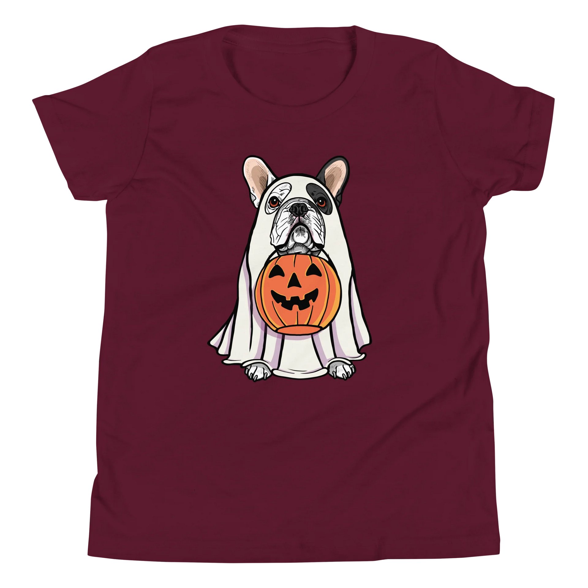 Halloween French Bulldog(Pied) Youth T-Shirt product image (5)