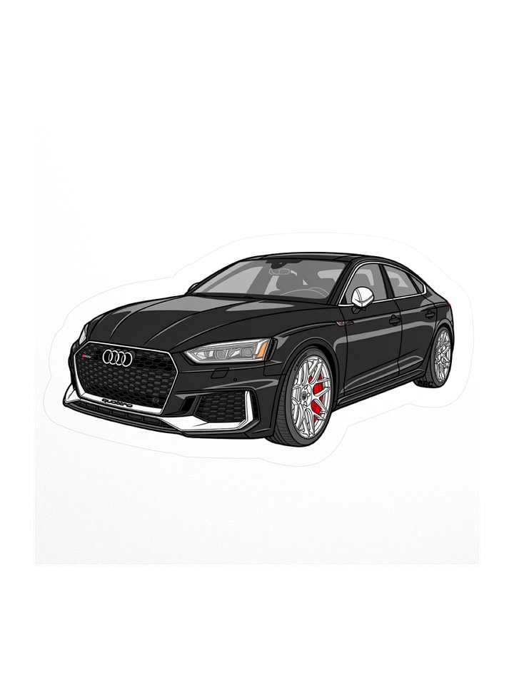 Black Audi RS5 Sportback Sticker (Retro, Sketch, Silhouette) product image (2)
