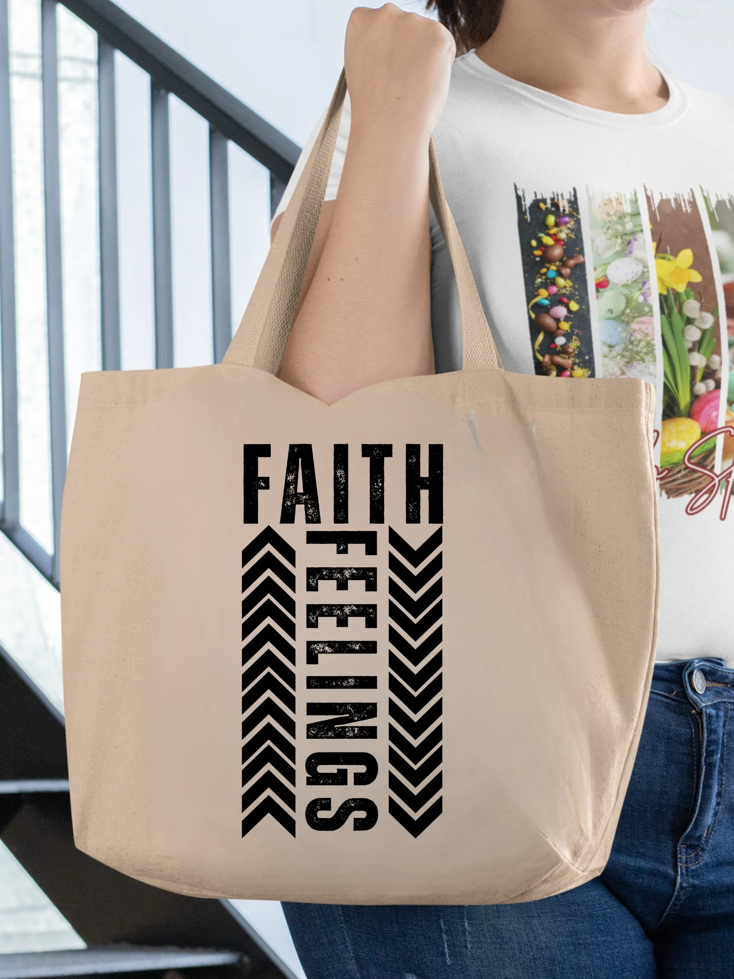Faith Feeling Organic Tote Bag product image (1)