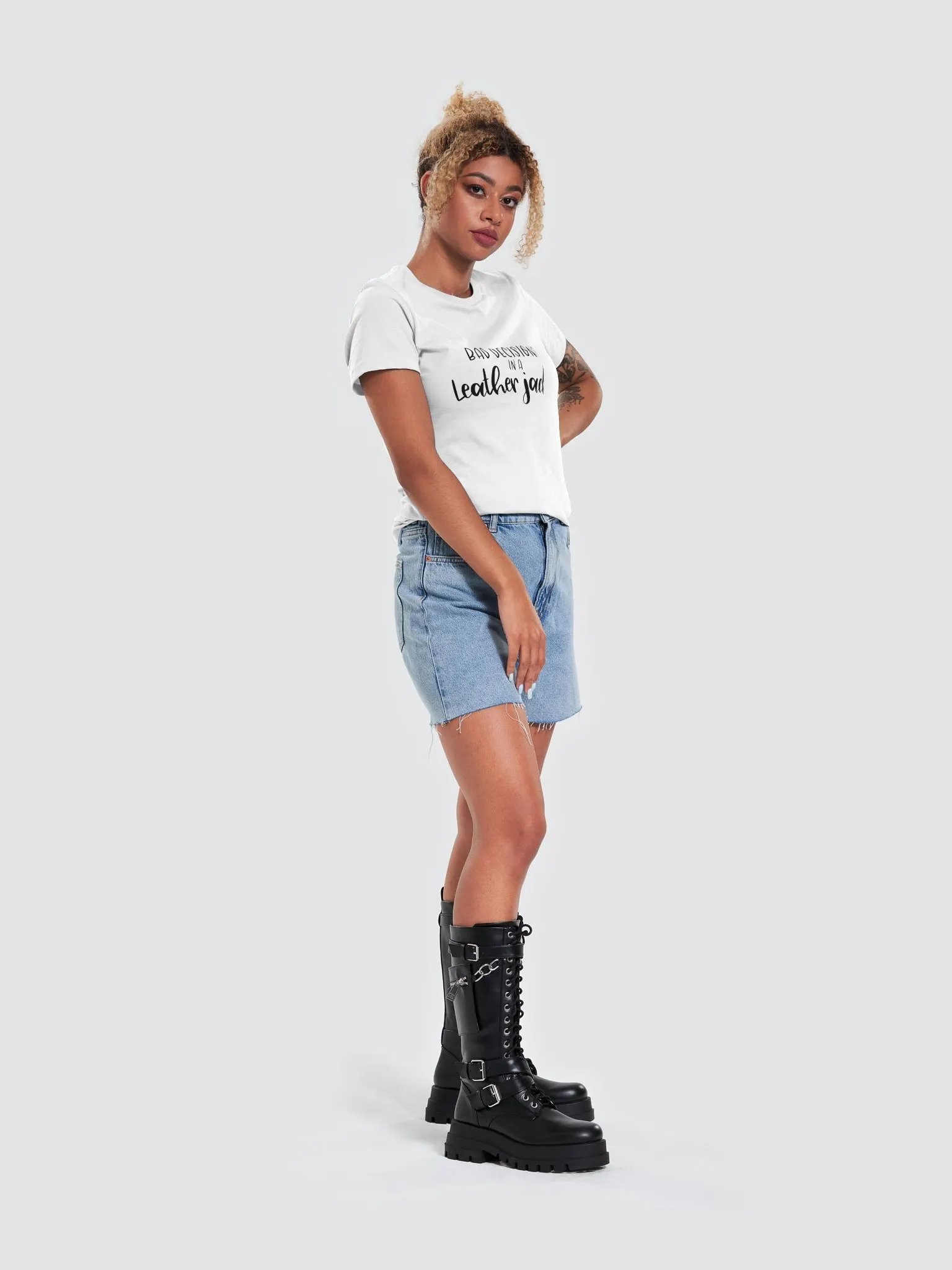 Bad Decisions in a Leather Jacket tee product image (2)
