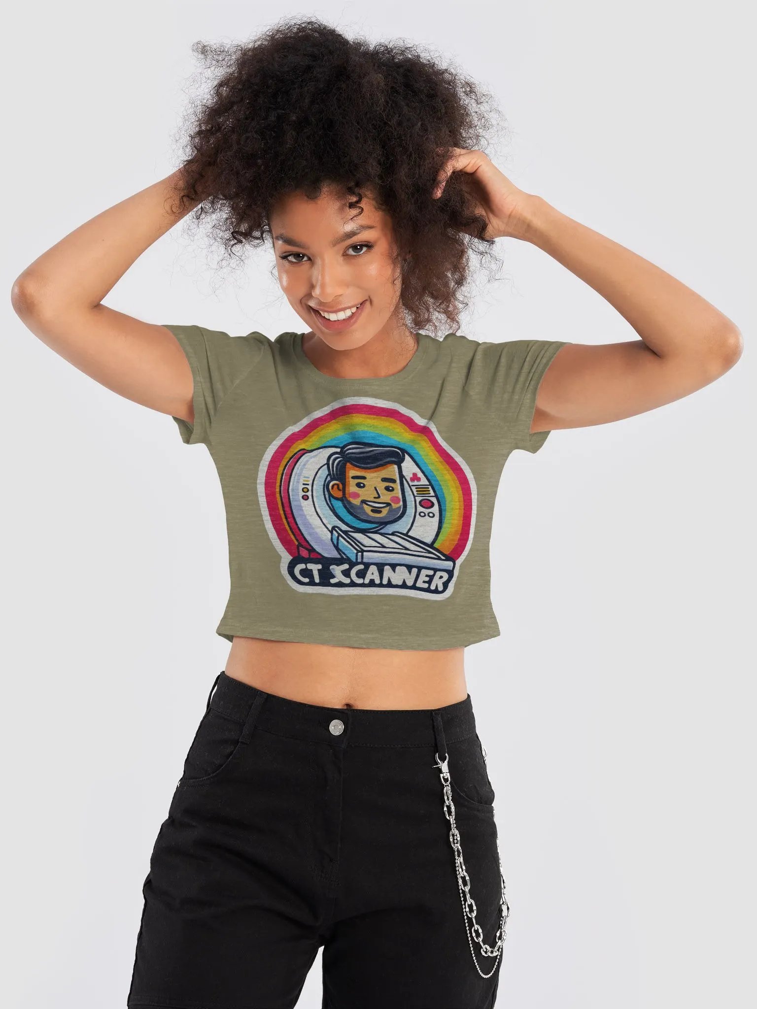 Rainbow CT Scanner Women's Crop Tee product image (27)
