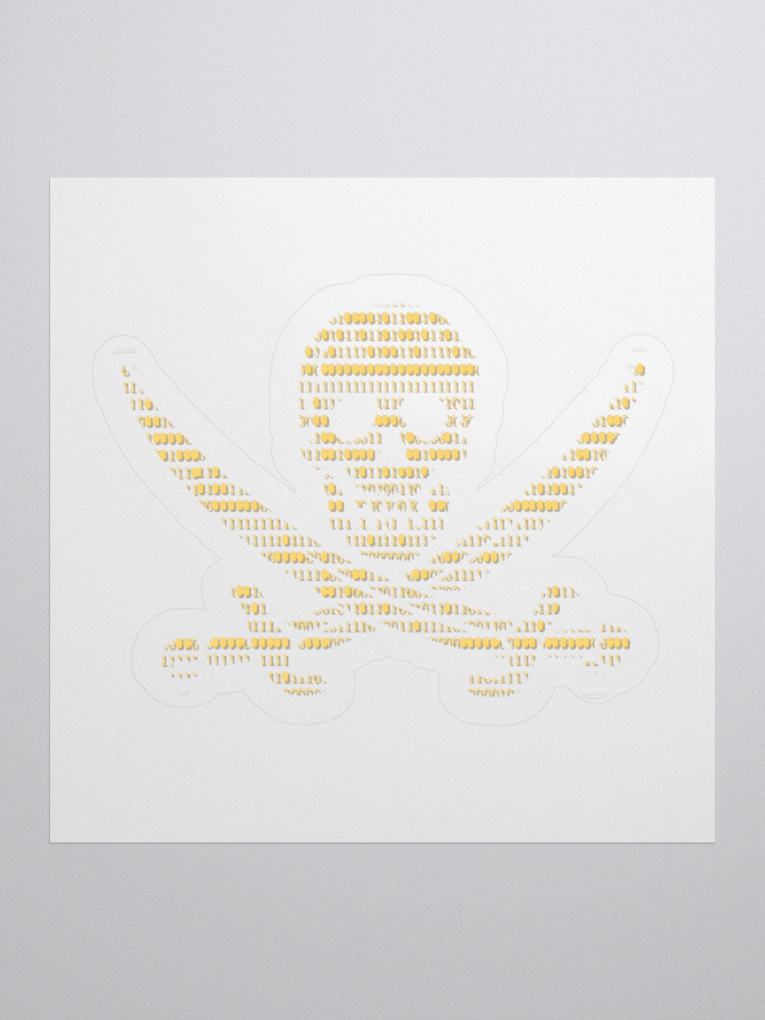 Binary Pirate Kiss Cut Stickers product image (1)