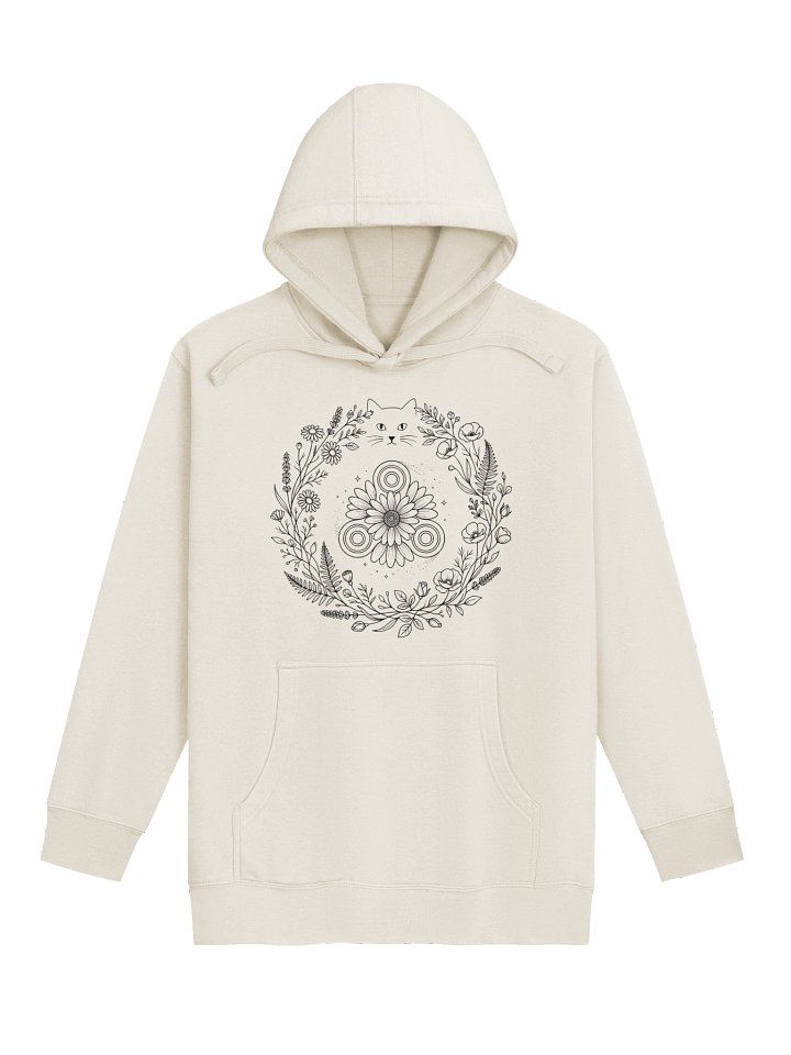 "Hidden Curiosity" Floral Wreath Hoodie product image (1)