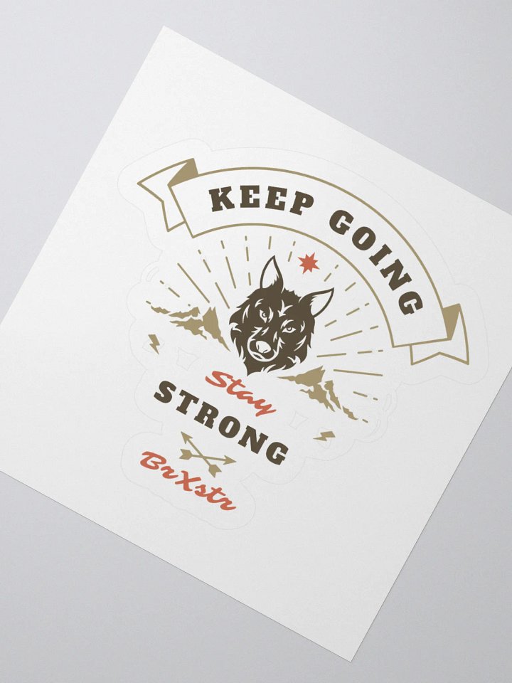 Keep Going Wolf Vinyl Kiss-Cut Stickers product image (5)