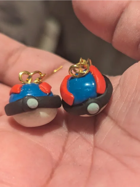 Pokeball Earrings – The Ultimate Catch for Pokémon Fans product image (2)