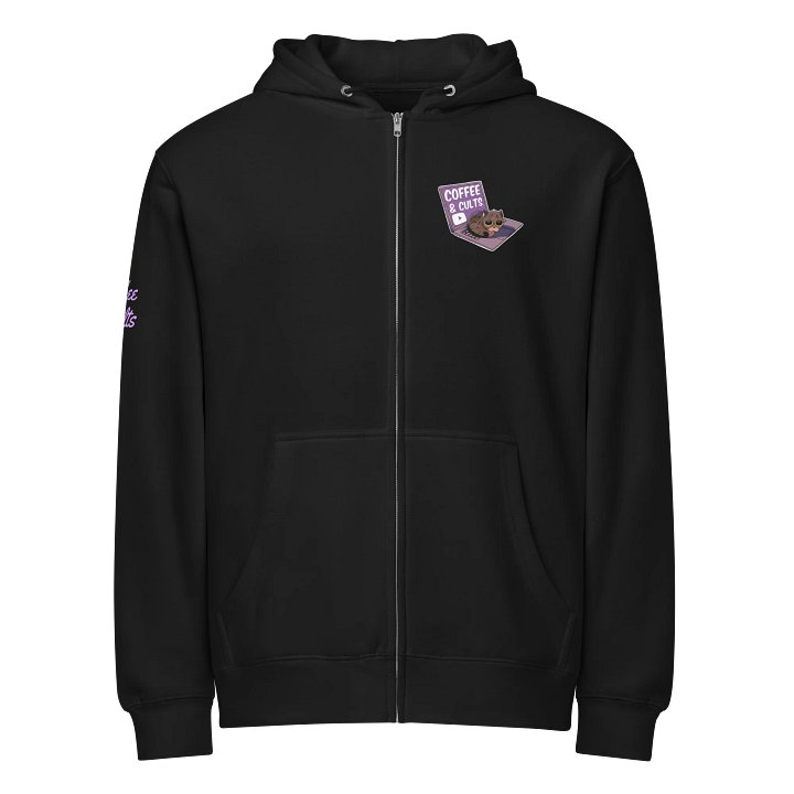 Coffee & Cults Super Soft Zip Up Hoodie Ms Gloria Laptop Logo product image (1)