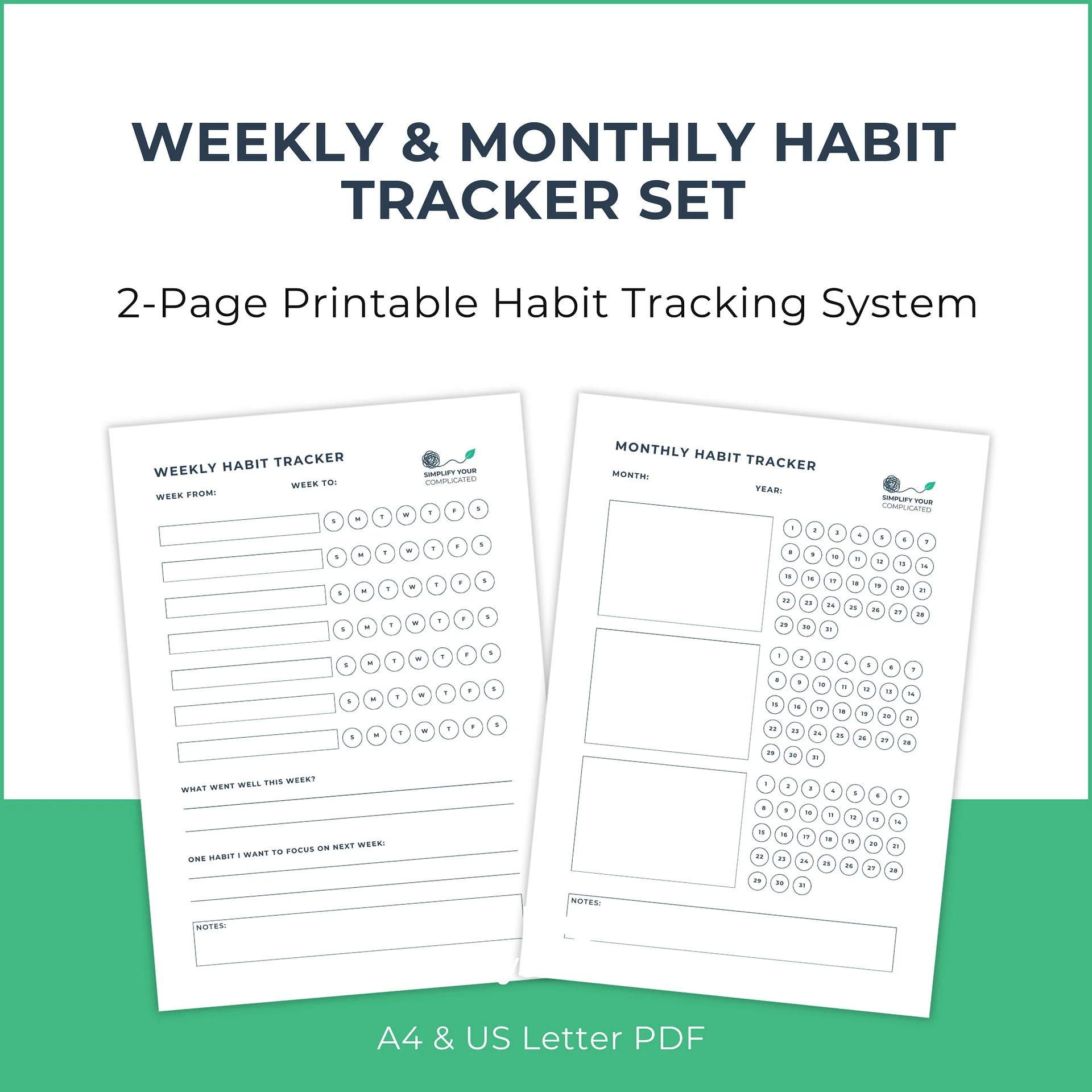 Weekly & Monthly Habit Set product image (1)