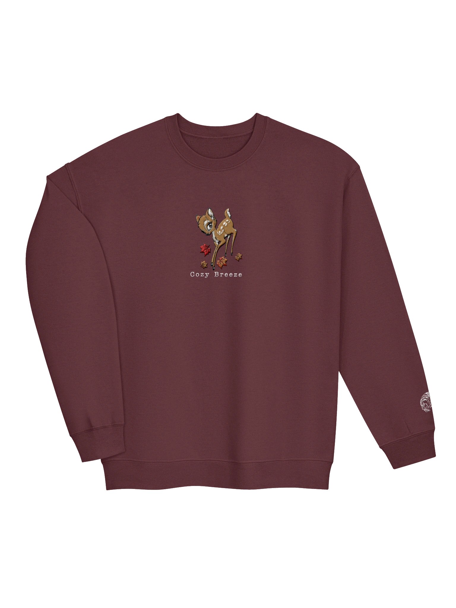Cozy Breeze Deer & Autumn Leaves Classic Crewneck product image (4)