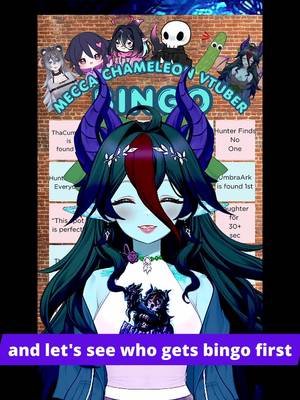 Join me this Friday July 17 at 8 PM CST for my FIRST EVER Bingo Night Stream playing Mecca Chameleon with @tha_cucumber @skullriderninja @banaenaenae @lizlobotomy @ZouultheAssimilated Grab a bingo card from the pinned chat or my Discord and play along!!!! #streamer #vtuber #umbraark #meccachameleon #bingo
