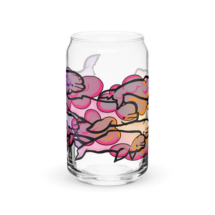 sunset beluga whales can-shaped glass product image (1)