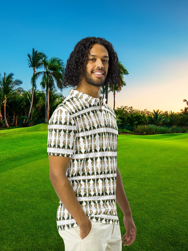 Abstract Pro Swing: Geometrischer Golf-Allover Men's Polo product image (1)