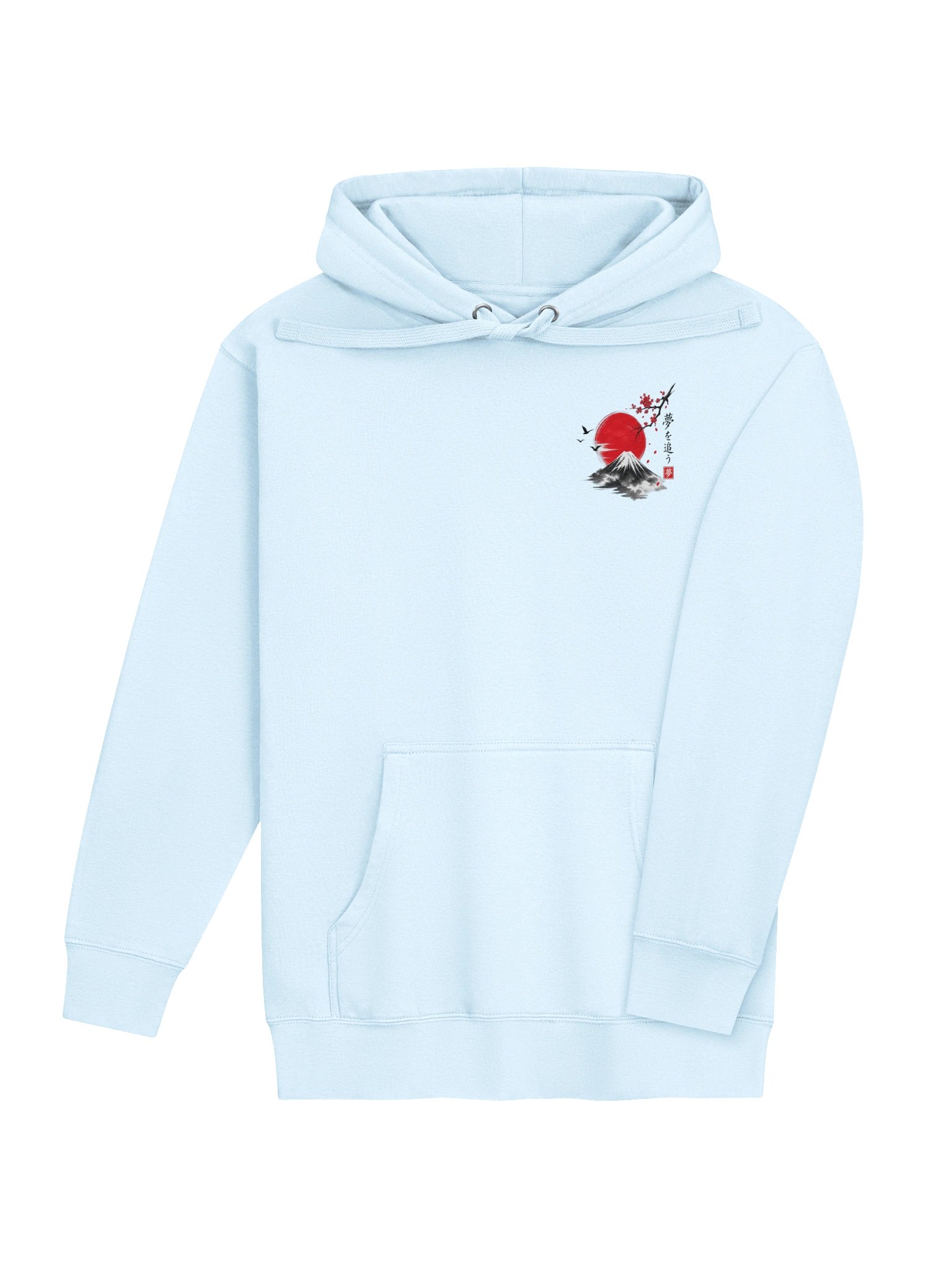 Japanese Mount Fuji & Rising Sun Graphic Hoodie | Double-Sided Bonsai Streetwear product image (5)