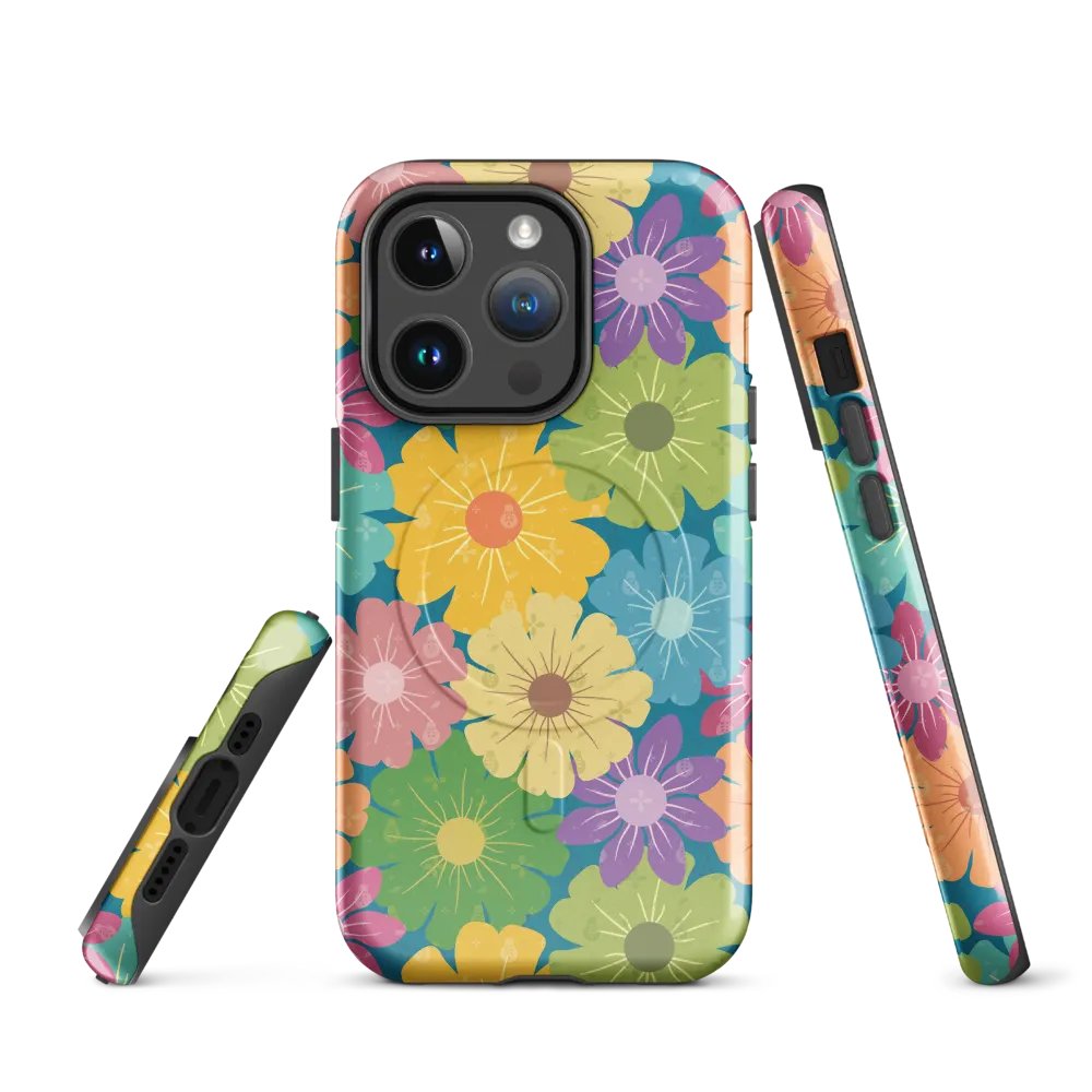 Vibrant Daisy Floral Prints MagSafe® iPhone® Tough Case product image (1)