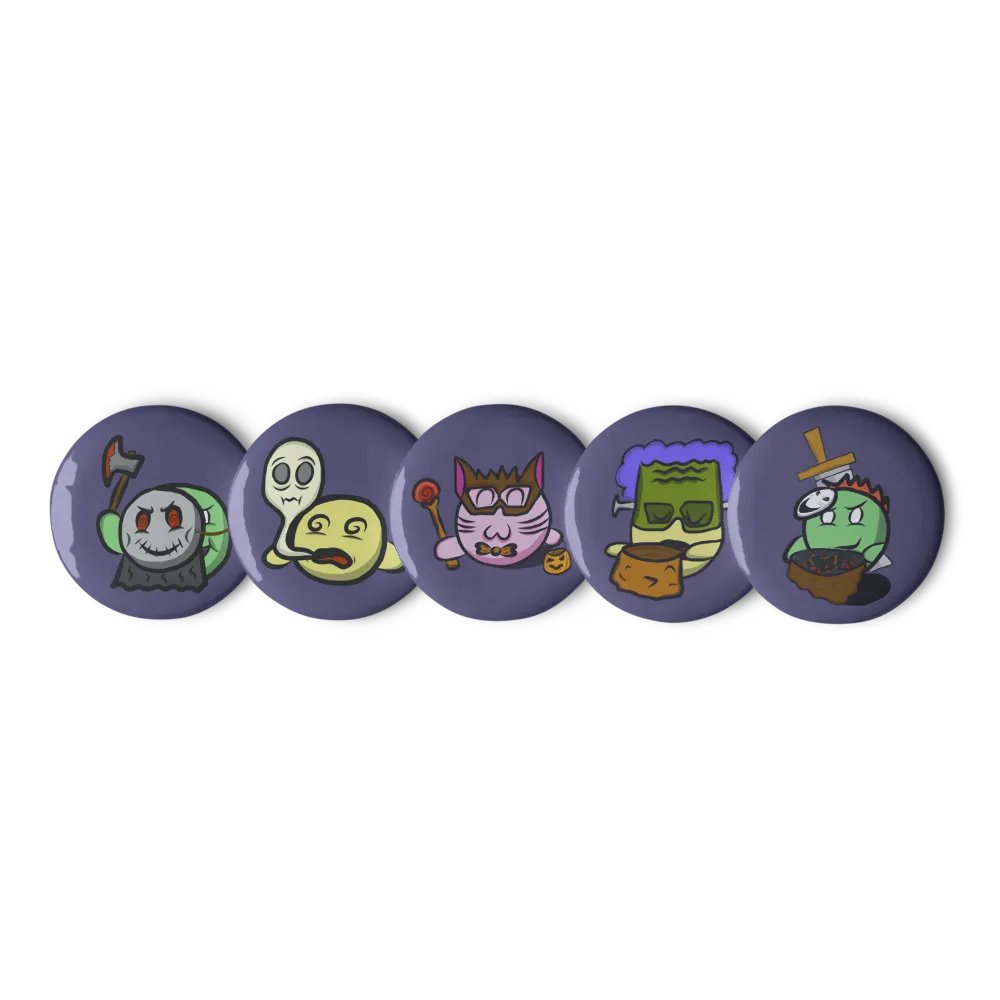 Dango Spooky Set - Pin Buttons product image (2)