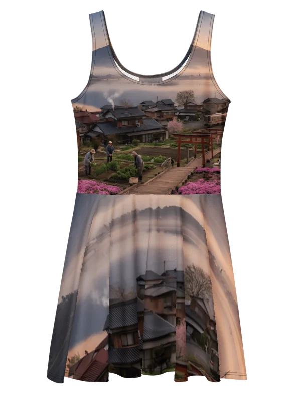 Mount Fuji Skater Dress | Sleeveless A-Line Casual Dress product image (1)