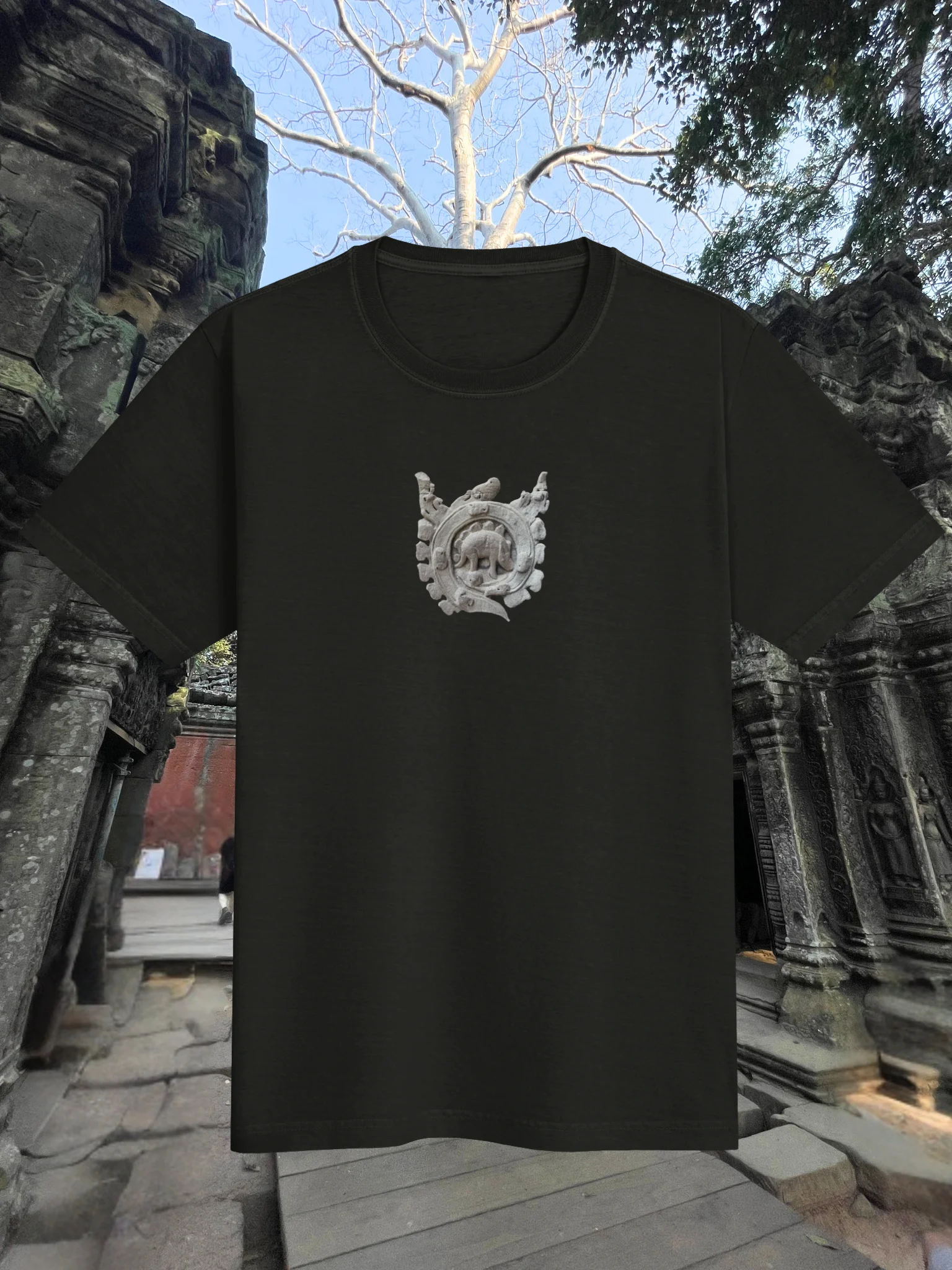 Stegosaurus at Ta Prohm | Cambodia Megalithic T-Shirt product image (1)
