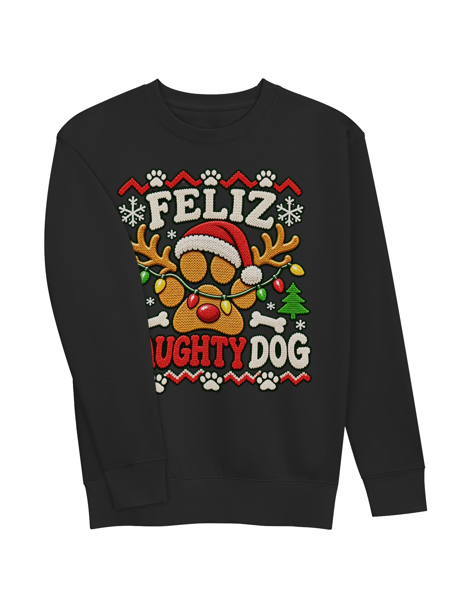 Feliz Navidad Nuggety Dog Christmas Sweatshirt product image (18)