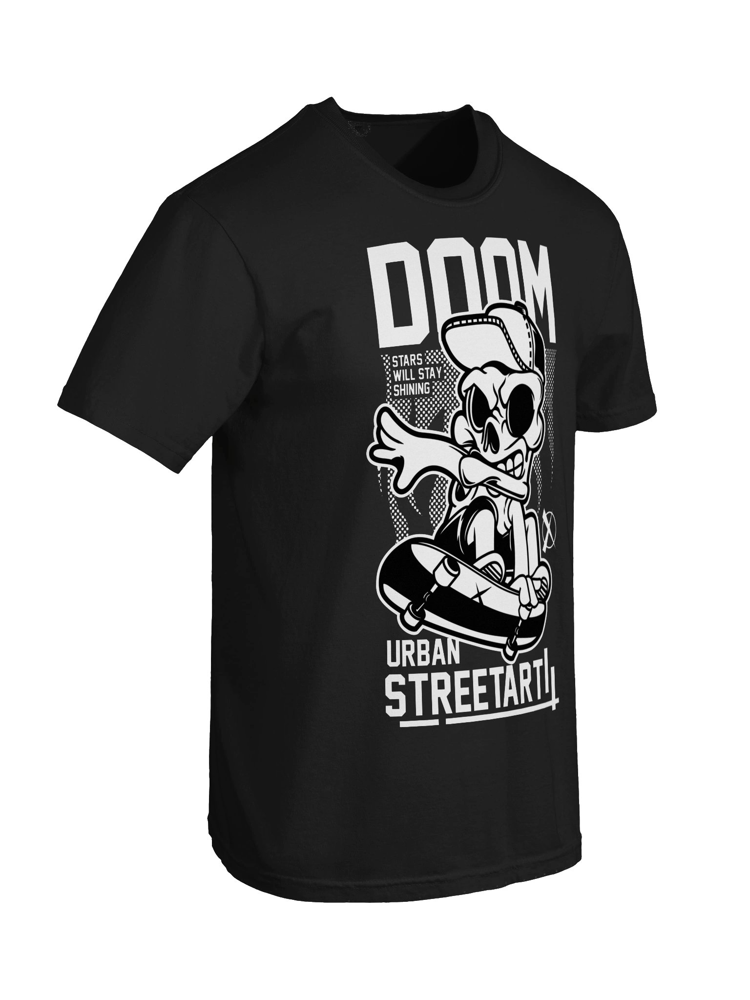DOOM Urban Streetart Skull Skate Tee product image (26)
