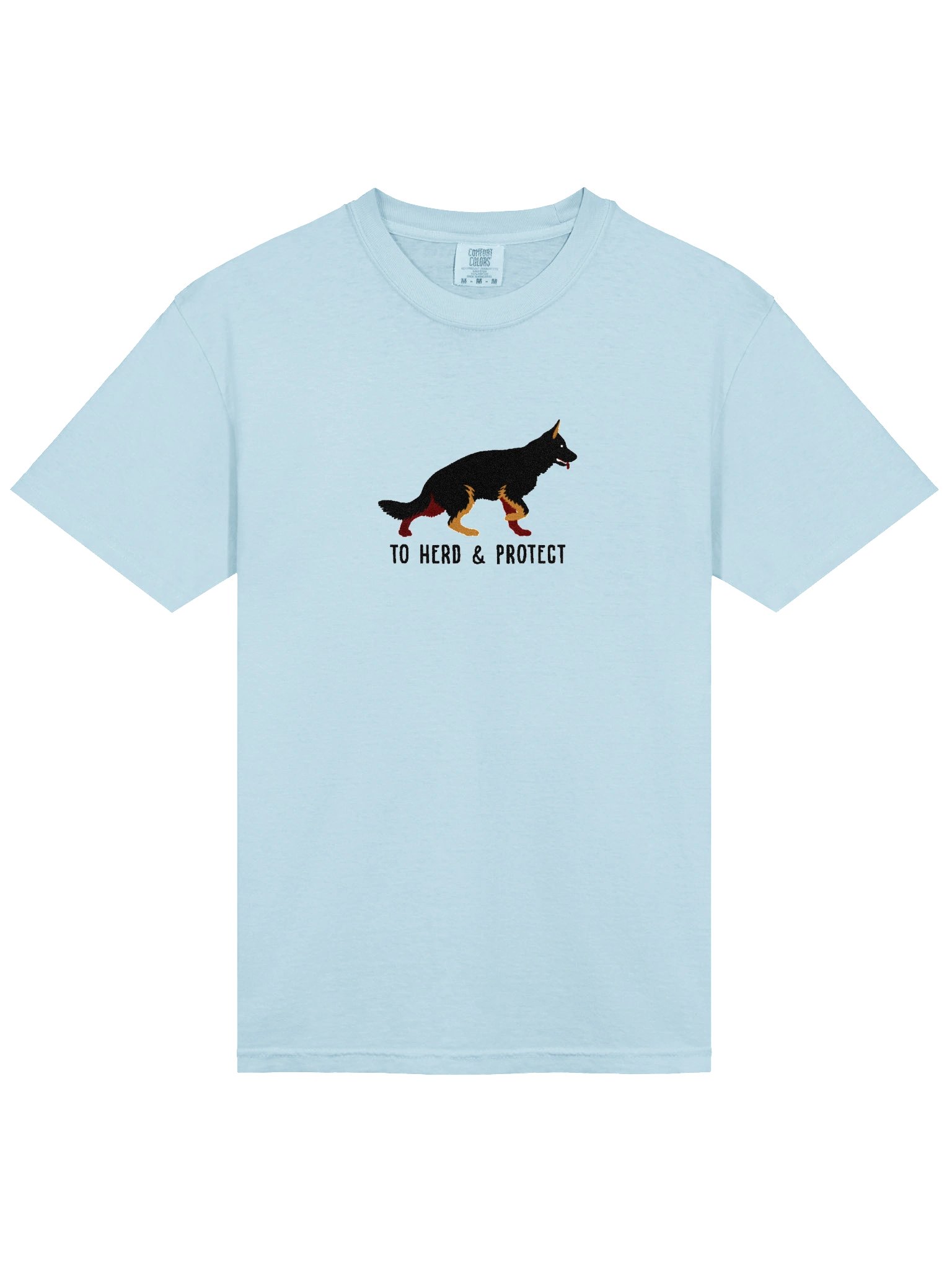 To Herd and Protect T-Shirt(Embroidered) of a German Shepherd(Black & Tan) product image (6)