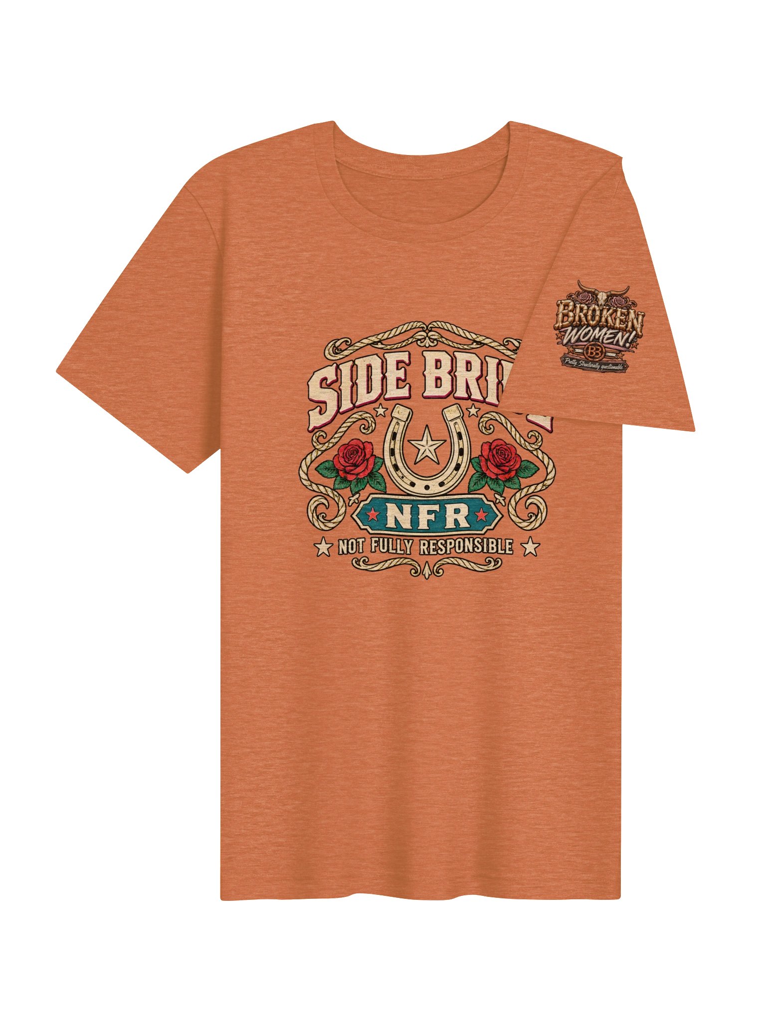 Western Bachelorette Shirt — Side Bride NFR Not Fully Responsible Tee | Broken Marriage™ product image (5)