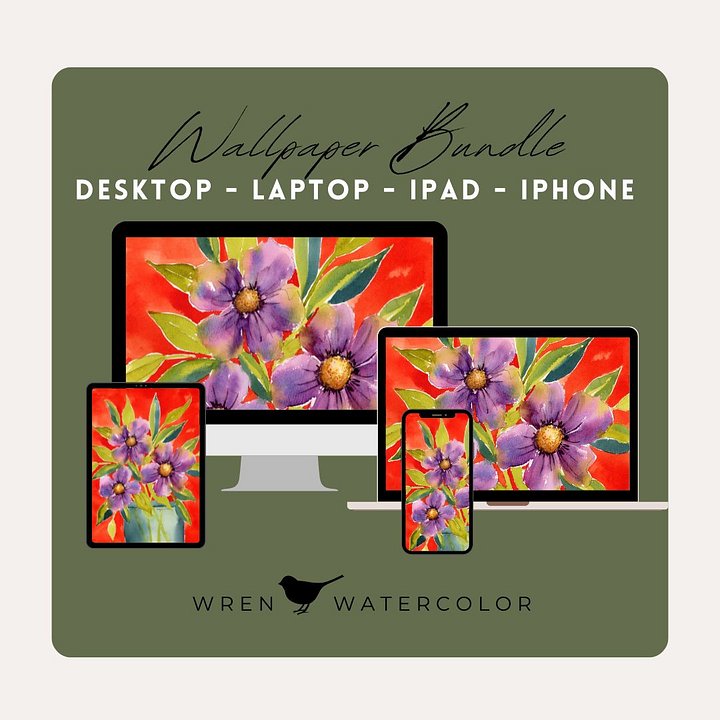 Lime & Lavender Heat Digital Wallpaper Bundle product image (1)