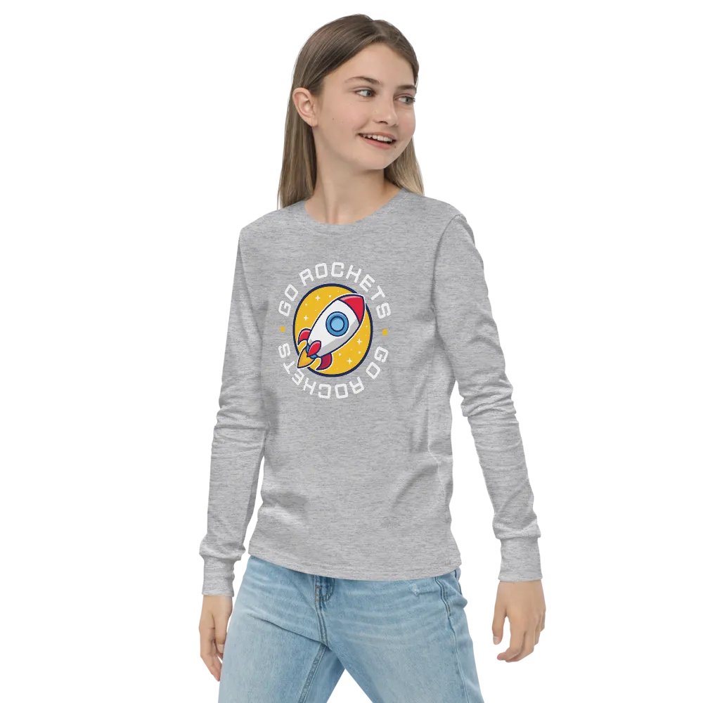 GO ROCKETS Bella+Canvas Youth Long Sleeve T-Shirt product image (7)