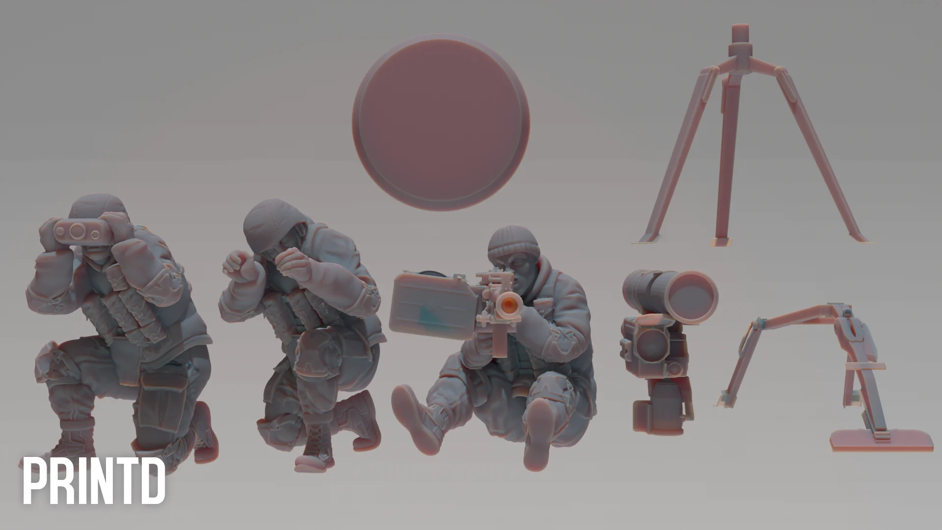Russian Heavy Weapons Team - Modern Warfare Wargame Hobby Resin Scale Models product image (2)