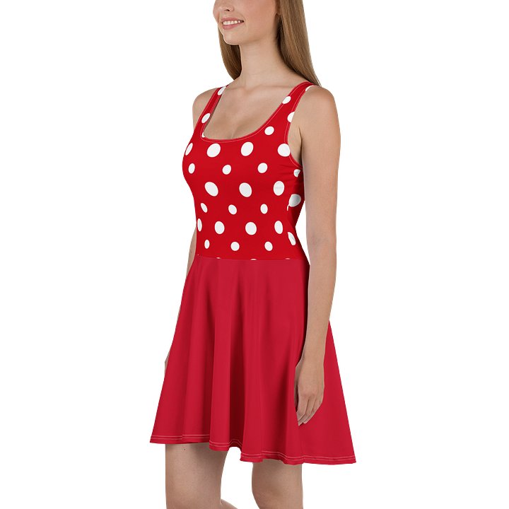 Red Velvet Dot Dress product image (2)
