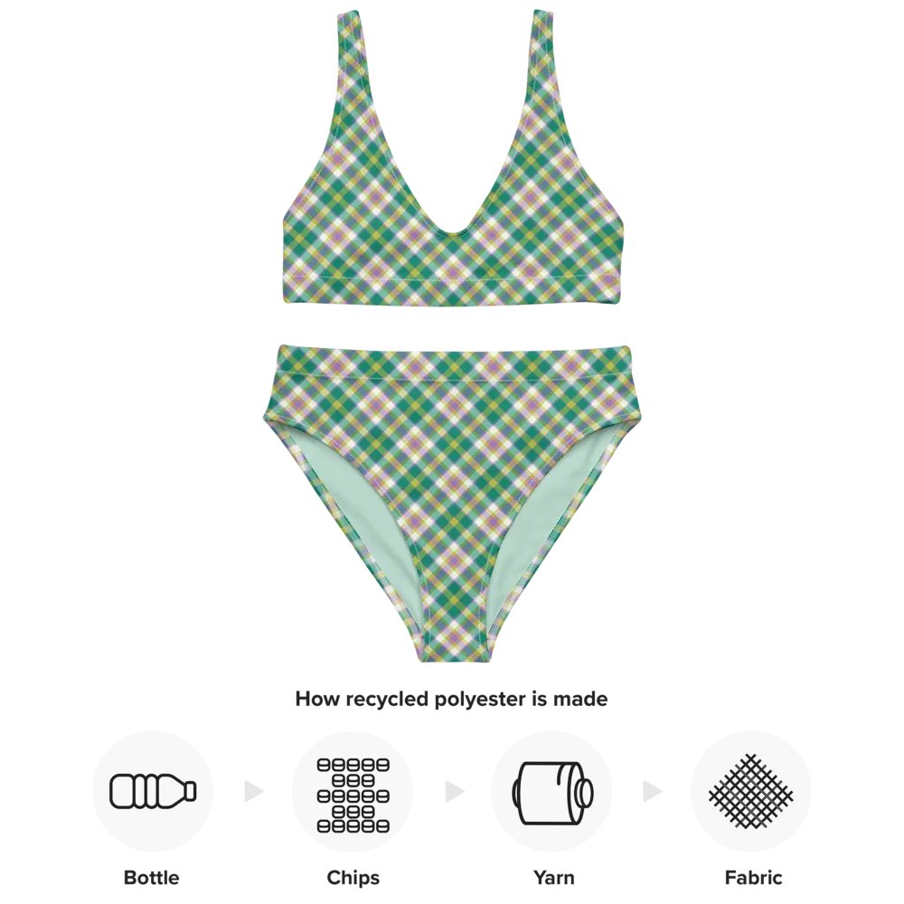 Seafoam and Purple Plaid Bikini product image (10)