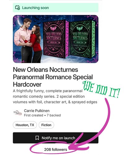 THANK YOU!!! 😊🙏🤯🖤
We have over 200 followers on the New Orleans Nocturnes Special Editions Kickstarter!

Launch day is THIS T...