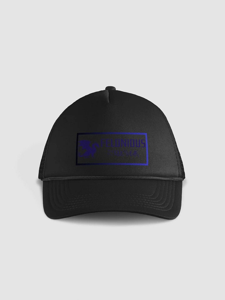 Felonious Streetwear Dragon Electric Blue Logo Foam Trucker Hat product image (2)