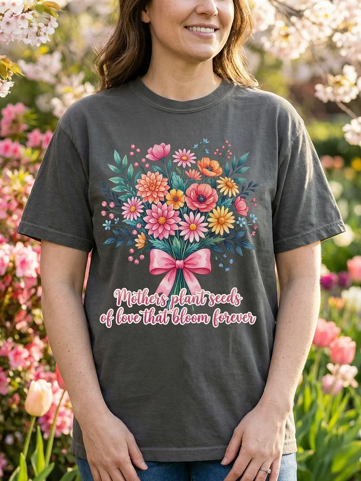 Mother’s Day Flower Shirt, Floral Mom Gift Tee, Cute Mom Shirt, Vintage Floral T-Shirt, Gift for Mom, Spring Aesthetic Tee product image (12)