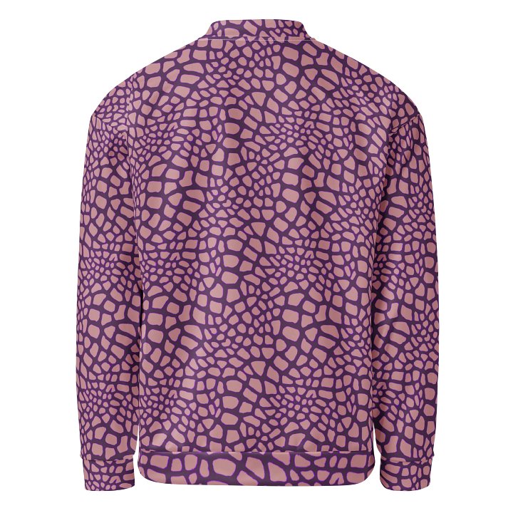 Yellow Pink Leaves Bomber Jacket product image (2)