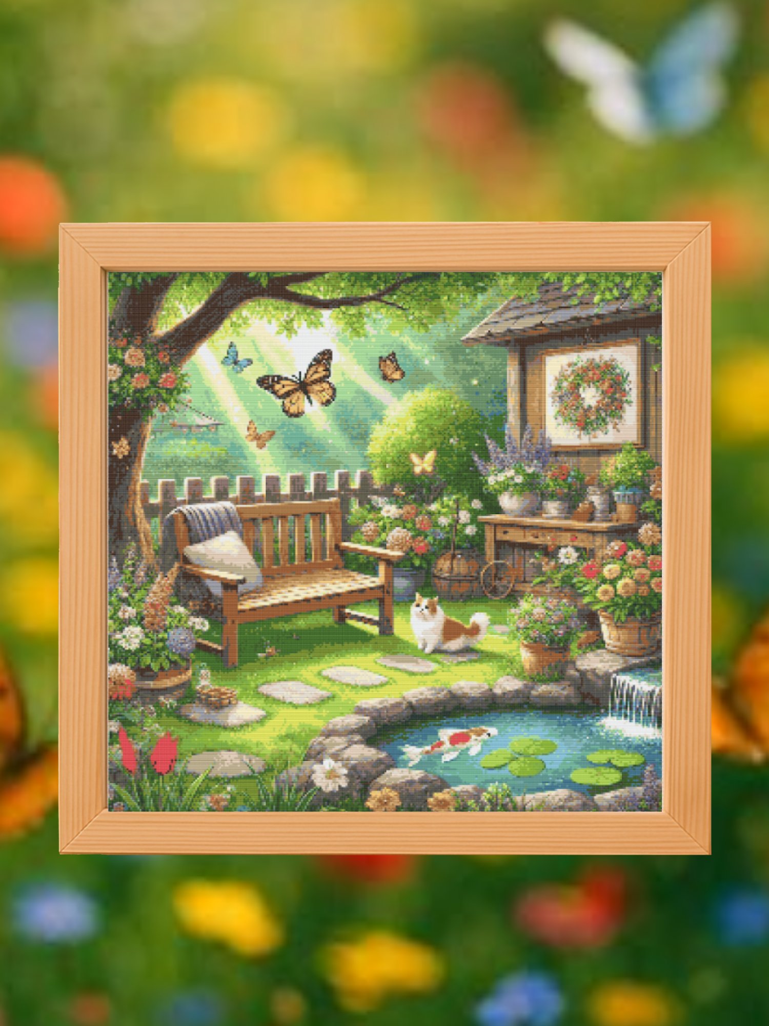 Summer Garden Cross Stitch Pattern product image (1)