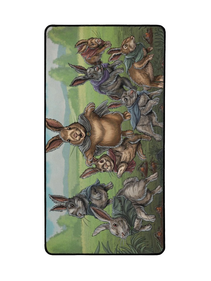 'Rabbits' Hand Drawn Playmat by DarkSideTokens! product image (2)