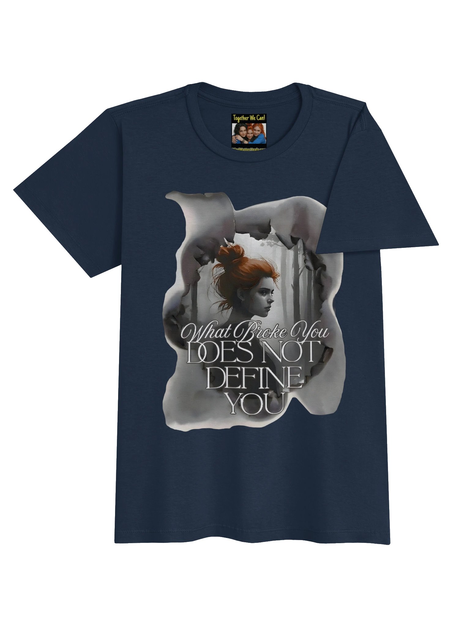 Women's T-Shirt- "What Broke You Does Not Define You" - Encouraging Mental Health Inspiring- Gildan Women's Basic Softstyle T-Shirt by Mind Matter product image (4)
