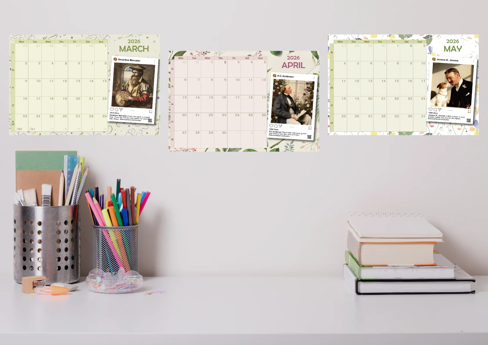 Monthly calendar 2026 (printable pdf) - Sunday start product image (3)