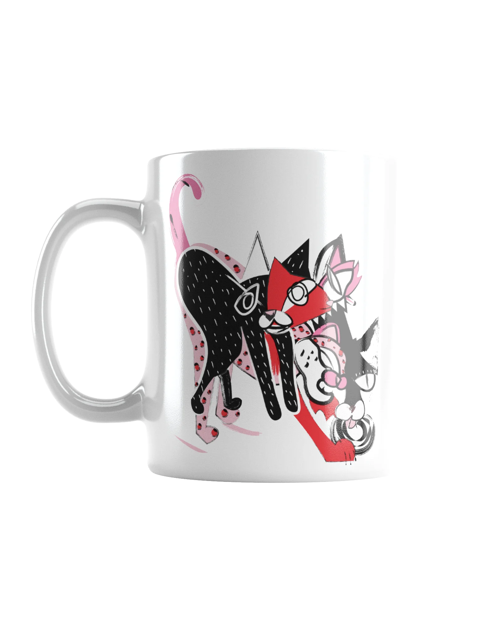 Mug Kaleido Cat - Pink Red product image (1)