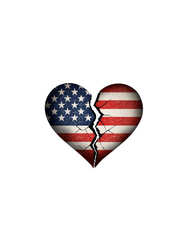 Our Broken USA Broken Heart Magnet – Die Cut | Political Statement Fridge Magnet product image (1)