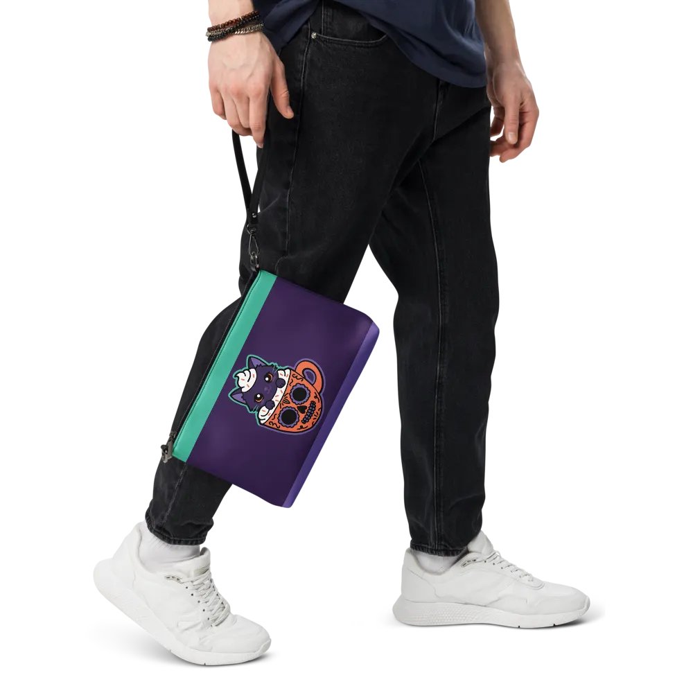 Sugar Skull Kitten Mug Flip-Sided Faux Leather Crossbody Bag product image (10)