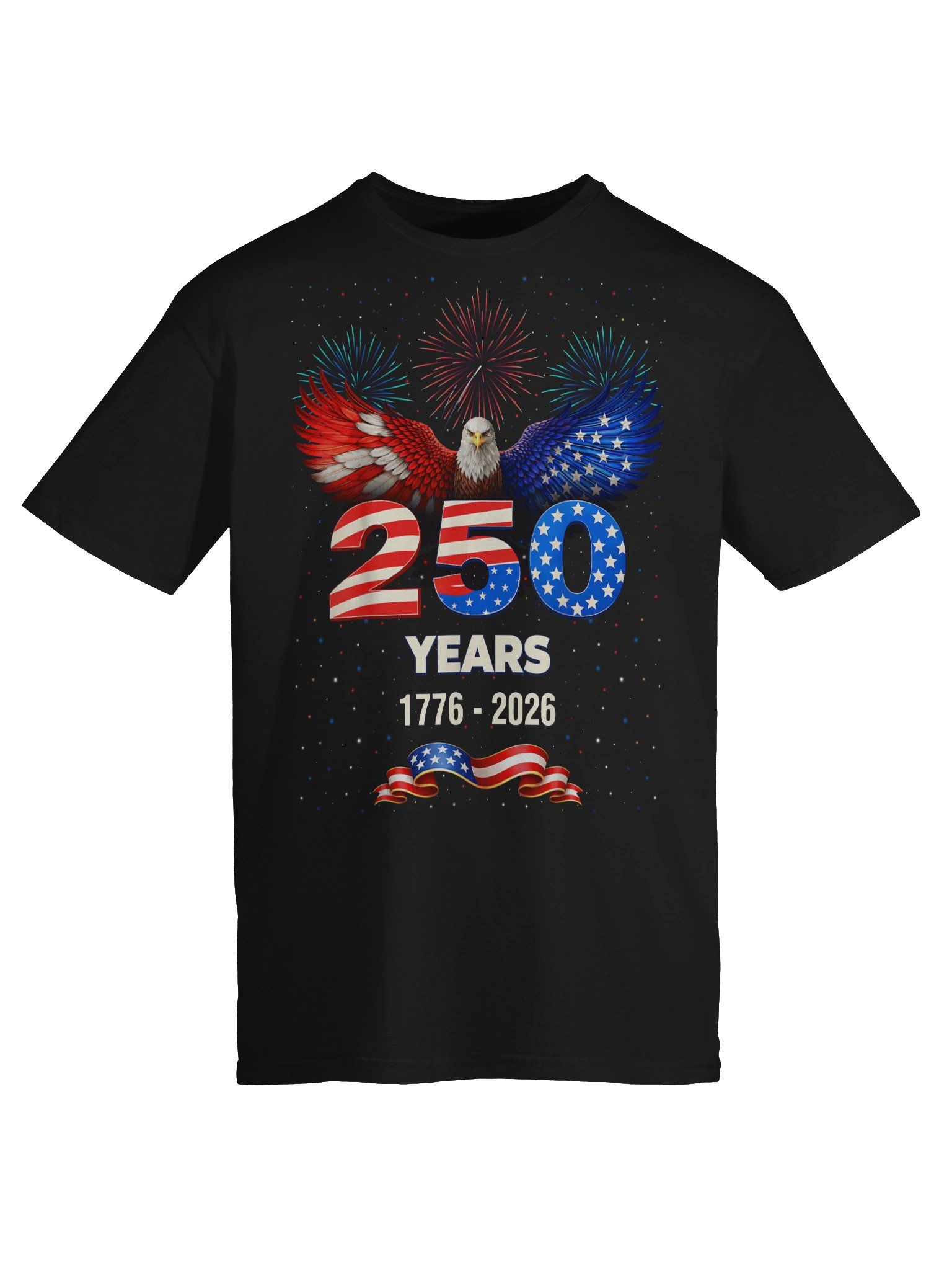 250th Anniversary USA 1776 2026 Patriotic Eagle 4th of July T-Shirt product image (131)