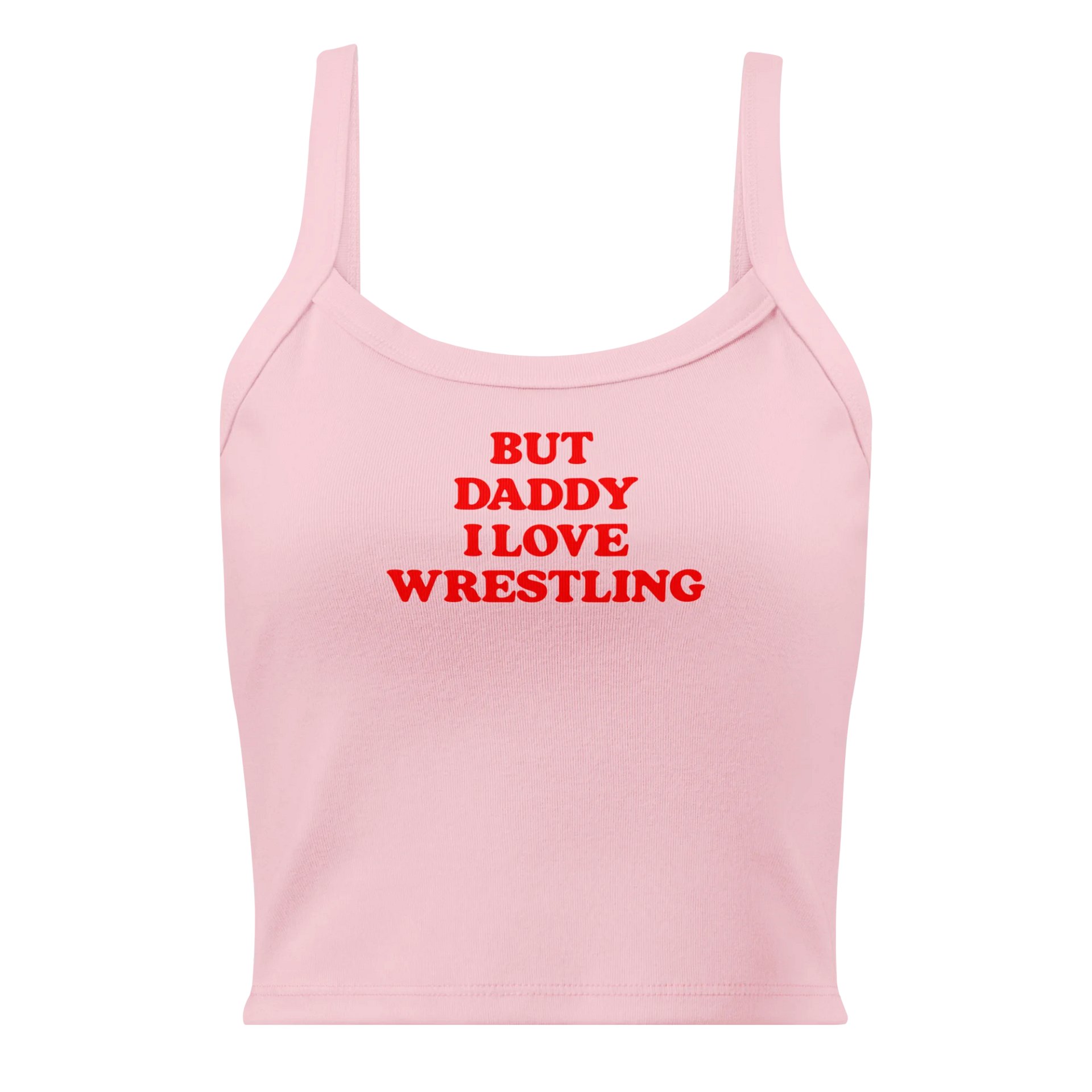 But Daddy, I Love Wrestling Micro Ribbed Tank Top (Red Font) product image (13)