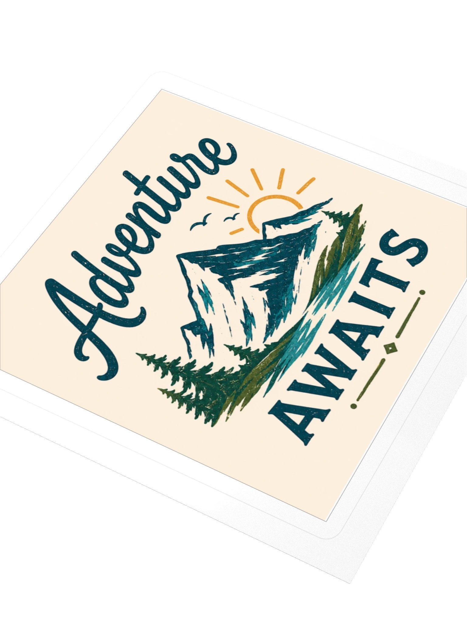 Adventure Awaits Vintage Mountain Sticker product image (3)