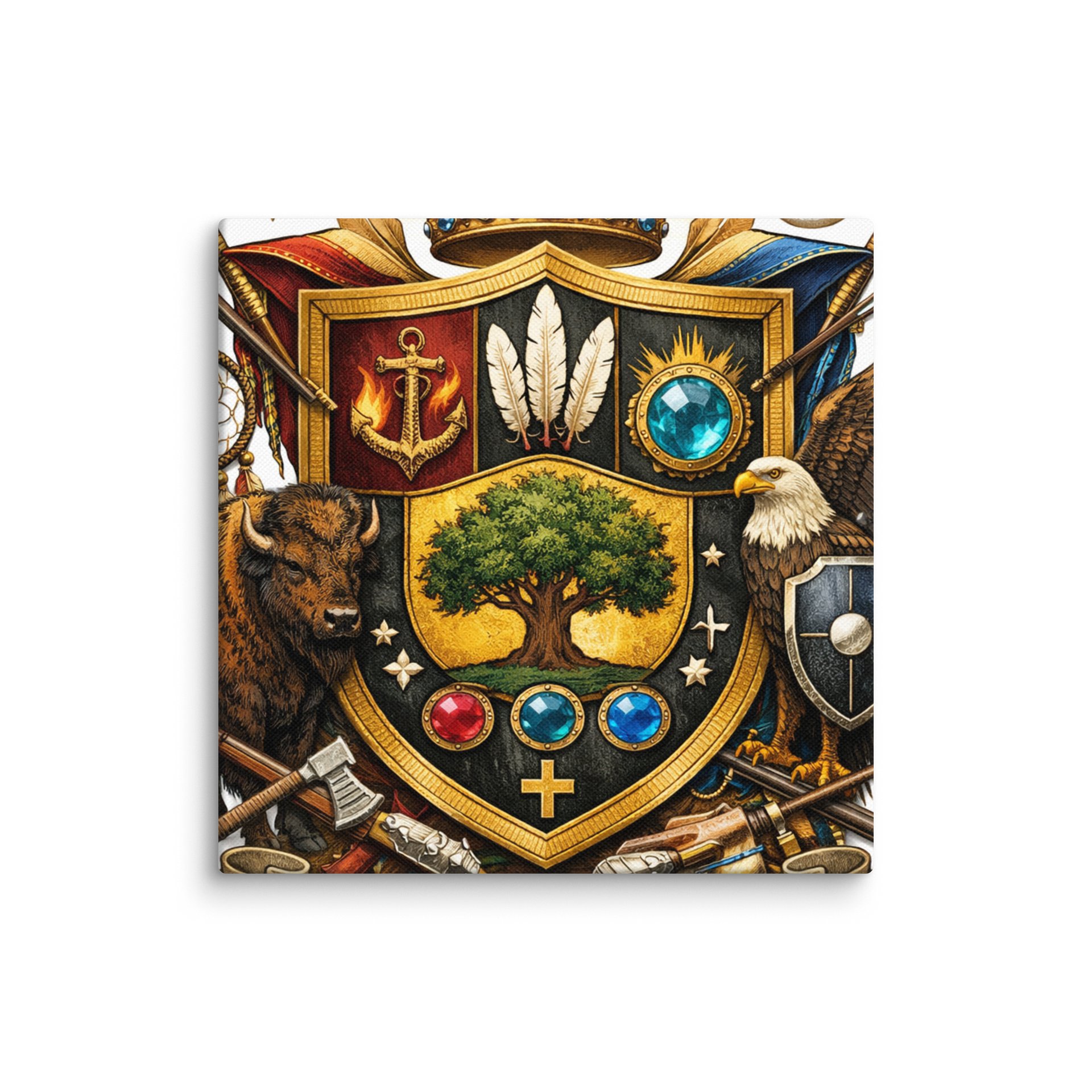 House of Saunders Heraldic Crest Canvas by Tiffany product image (36)