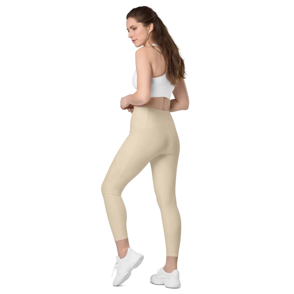 Pastel Cream Leggings with Pockets product image (12)